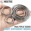 Meetee Moschettone in Acciaio Inossidabile 2-10P, Anello a O da 15-100mm per Portachiavi, Fibbie Metalliche, Moschettoni per Zaino, Clip, Anelli per Cinghie Borsa, Ganci, Chiusure