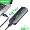 Rocoren Custodia SSD Rocoren M2 Adattatore custodia SSD M.2 NVMe 10 Gbps USB 3.1 Gen2 Custodia esterna USB C Supporta tasti M e B&M