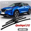 LECIBUBI 1set Parabrezza Anteriore e Posteriore Spazzole Tergicristalli Tergicristalli Per Nissan Qashqai J12 2021-2023 2022 Accessori