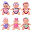 CONUSEA Mini bambole in vinile Realistico sorridente Neonato Bambola Simulazione Baby Dress Up Bambola in gomma morbida per ragazze Regalo per bambini