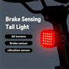 CYCLAMI Fanale posteriore intelligente Rilevamento freno automatico Luce per bicicletta ricaricabile impermeabile Avvertimento posteriore Fanale posteriore per ciclismo Accessori per bici