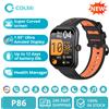 ColMi Nuovo COLMI P86 1.93 "AMOLED Smartwatch da uomo Salute Manager Chiamata Bluetooth IP68 Smart Watch impermeabile da donna per Xiaomi iOS Phone