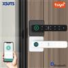 XSDTS Serratura Intelligente XSDTS Tuya con Maniglia, Impronta Digitale, Scheda, Tastiera e Ingresso Elettronico per Casa e Appartamento