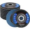 SI FANG 5/20PCS Dischi Lamellari 115mm Mole Disco Abrasivo 40/60/80/120 Grana 4.5 Pollici per Smerigliatrice angolare Utensile Abrasivo per Legno
