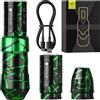 DMTATTOO Macchina per tatuaggi wireless Flx MAX Motore brushless coreless con corsa da 4,0 mm Batteria di grande capacità da 2400 mAh 2 batterie per trucco permanente