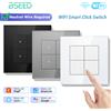 BSEED 1/2/3/4Gang 2Way WIFI Interruttore Della Luce Smart Click Interruttore di Pulsante Pannello di Vetro Indicatore LED Supporto Tuya Vita Intelligente Google Casa