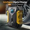 CARSUN Compressore d'aria Carsun 150Psi 12V: Display digitale, luce LED, controllo intelligente della pressione pneumatici, cavo da 3m - per auto, biciclette, palloni