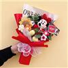 Aoger Peluche di Topolino e Minnie con Fiori, Bouquet Creativo Fatto a Mano, Regalo di San Valentino, Natale, Laurea per Bambini