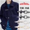 Meetee 1/2/3/4/5P 4/5cm Fibbie in metallo per borse Chiusura a moschettone Cappotto Fibbia per cintura Moschettone decorativo Giacca Pompiere Clip Forniture
