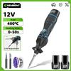 NEWBENY 30W Saldatore elettrico Pistola Saldatore Pistola ad aria calda Saldatrice per riscaldamento 0-400 ℃ Temperatura regolabile per batteria da 12 V