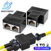 NONE Accoppiatore RJ45 Adattatore prolunga cavo Ethernet Cat6 Cat5e da 1 a 2 Doppia femmina RJ45 1000Mbps Interfaccia LAN Connettore presa Ethernet