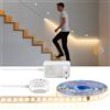 MALITAI Sensore di movimento PIR LED Scale Luce notturna WS2811 Pixel Indirizzabile Striscia di caccia per la stanza Scala Corridoio Ingresso Lampada Decor