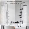 WJNMONE Set doccia a pioggia diviso per vasca da bagno nero/cromato con sistema doccia a pioggia per bagno portatile Accessori per rubinetti Miscelatori adattatori Rubinetto per vasca da bagno per doccia Set
