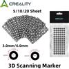 Creality Marcatori per Scansione 3D Creality 3.0/6.0mm, Punti di Riferimento per Scanner 3D, Marcatori a Riflessione Diffusa