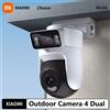 XIAOMI Nuova telecamera esterna Xiaomi 4 doppia lente 5MP 3K HD doppia visualizzazione Monitoraggio panoramico del primo piano IP66 Antifurto resistente alle intemperie - CN