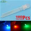 HVIERO 100/500/1000PCS Diodo Emettitore LED RGB Luce Tri-Color Catodo Comune 5mm Rotondo 4pin Lampada Diffusa Cartellone FAI DA TE atmosfera lampadina