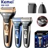 Kemei KM-1429 3 in 1 potente rasoio elettrico viso corpo tagliacapelli barba macchina da barba rasoio naso orecchio tagliacapelli per uomo