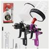 NTOOLS Pistola a spruzzo per vernice da 1,3 mm e doppia pistola a spruzzo Hvlp da 1,4 mm con adattatore e serbatoio misto per riparazione auto per verniciare spruzzatore d'aria a base d'acqua