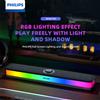 Philips SPA6109 Soundbar da gioco per desktop Altoparlante per riduzione del rumore RGB a schermo intero con microfono Sistema audio per computer BT 5.3 cablato