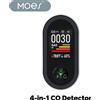 MOES Rilevatore di gas combustibile monossido di carbonio 4 in 1 Monitor integrato Allarmi acustici Display plug-in con temperatura di umidità