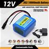 Aleaivy Batteria al litio 18650, ricaricabile e portatile da 12 V 10 Ah, viene fornita con caricabatterie dedicato da 12,6 V, supporta l'amplificatore audio