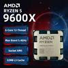 AMD Processore AMD Ryzen 5 9600X, nuovo al 100%, fino a 5.4GHz, 6 core, 12 thread, 32MB di cache L3, socket AM5, Zen 5, CPU per gaming.