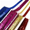 Meetee Nastro in pizzo con paillettes da 5/10/20M per abiti, 20/35mm, per costumi di scena, decorazioni intrecciate, passamaneria, nastro per capelli, tessuto per cappelli, accessori fai da te per cucito