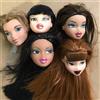 Disney Versione 2001 Teste di bambola con faccia rara Bratss classici Pelle marrone bianca Capelli colorati Ragazza Ragazzo Parti di bambola per collezionisti