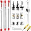 SI FANG Set di aghi e tappi per ugelli per aerografo 0,2 mm 0,3 mm 0,5 mm Parti di ricambio per accessori per spruzzatori per pistola a spruzzo per aerografo