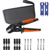 WOZOBUY Kit di strumenti per crimpare connettori solari, pinze per crimpare SN-2546B 14-10 AWG, strumento per crimpare per connettori cavi pannelli solari