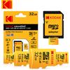 Kodak Scheda Micro SD originale Kodak 256GB 128GB 64GB 256GB 32GB Scheda di memoria ad alta velocità U3 A1 V30 Classe 10 SD TF Card per adattatore