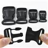 Meetee 2-50 Pezzi Fibbie in Plastica Nera da 20/25/32/38mm per Cinture, Fibbia a Sgancio Rapido, Moschettone Laterale Regolabile per Zaino, Gancio a Scatto, Componenti