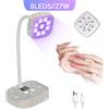 DianaBeauty Lampada per unghie wireless Asciugacapelli UV a LED ricaricabile con sensore automatico Touch Control Luce per unghie ad asciugatura rapida 360 ° Lampada da tavolo pieghevole