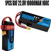DXF Batteria Lipo DXF 6S 10000mAh 22.2V 22.8V 100C con batteria rigida XT90 per elicottero RC Drone UAV FPV Barca