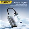 ESSAGER Adattatore Ethernet 2 in 1 Essager Scheda di rete USB-A/Tipo-C a RJ45 Adattatore Gigabit Ethernet 1000Mbps Scheda Lan per laptop MacBook
