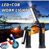 BALDR Nuova torcia portatile a LED COB Lampada da lavoro ricaricabile USB Lanterna magnetica Lampada a sospensione con batteria incorporata Torcia da campeggio
