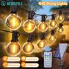 newstyle Luci a stringa solari da esterno con lampadine infrangibili a LED remote Luci a stringa solari G40 dimmerabili per decorazioni per feste in cortile esterno