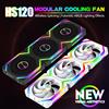 JUMPEAK HS120 Halo ARGB Ventola di raffreddamento 360mm 240mm Modulare impilabile Giunzione 120mm RGB Ventole Kit per Gaming PC Case Water Cooler