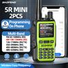 Baofeng UV 5R Mini Walkie Talkie Bluetooth Frequenza di programmazione Tipo-C Caricatore Doppia banda PTT AM/FM Camping Radio portatile a 2 vie