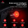 X-TIGER Luce posteriore per bici Luce di rilevamento del freno intelligente Alta luminosità IPX6 Impermeabile LED Ricarica Fanale posteriore Accessori per bici MTB