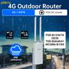 comfast Router 4G PLERY per Esterni IP66 CAT4 AX300 WiFi6, Router 4G per Telecamere IP/CPE, 300Mbps, Router LTE Globale con 3 Antenne 5dBi, Versione EU