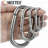 Meetee 2-5 Pezzi Moschettone a Molla in Acciaio Inossidabile 304 Resistente, Anello a O Ovale, Moschettone a Sgancio Rapido, Anelli di Bloccaggio, Accessori Fai-da-te per Esterni