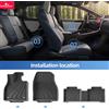 Smabee Tappetini Auto 3D in TPE per Subaru Solterra/Toyota BZ4X/BZ 2023-2026, Rivestimento Bagagliaio e Accessorio per Schienale Sedile Posteriore