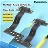 T.F.SKYWINDINTL Cavo di prolunga PCI-E 4.0 4X da 270 gradi a M.2 Key M 20CM M.2 Key M 4.0 a PCI-e 4.0 4X Scheda adattatore per laptop desktop