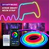 saimili Strisce LED al neon RGBIC USB 5V con controllo APP Bluetooth Sincronizzazione musicale Nastro flessibile impermeabile per decorazioni per feste in sala giochi