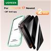 UGREEN 2PCS Protezione schermo privacy per iPhone 17 16 Pro Max Vetro temperato anti-spia a copertura totale per iPhone 17 Air