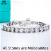 ANU JEWEL AnuJewel 3mm/4mm/5mm/6.5mm D Colore Moissanite Bracciale tennis con diamanti Braccialetti da sposa in argento sterling 925 per donna e uomo