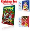 Bandai Calendario dell'Avvento con Personaggi Pokemon, Scatola Regalo con Miniature di Pikachu e Bulbasaur, Giocattoli Natalizi da Collezione, Modellini da Scrivania