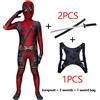 Hot Toys Costume Deadpool per adulti Deadpool Vestito per bambini Vestito con maschera cosplay Tuta da supereroe per bambini Costume di Halloween Tuta per bambini Set per bambini
