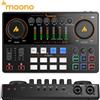 MAONO Interfaccia Audio Mixer MaonoCaster E2 Gen2 AME2 Gen2 con Doppio Ingresso XLR per Podcast, Streaming Live, Gaming, Scheda Audio